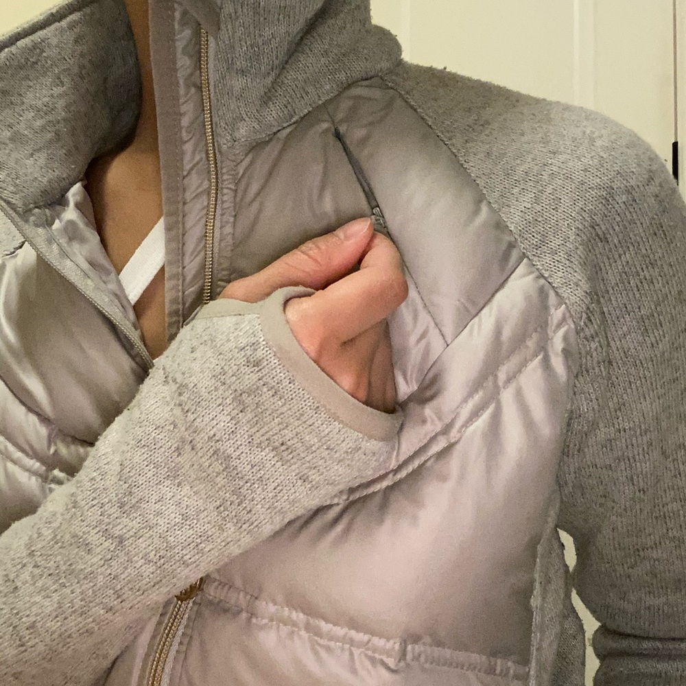 Mk Gray Puff Jacket With Multiple Pockets - image 3